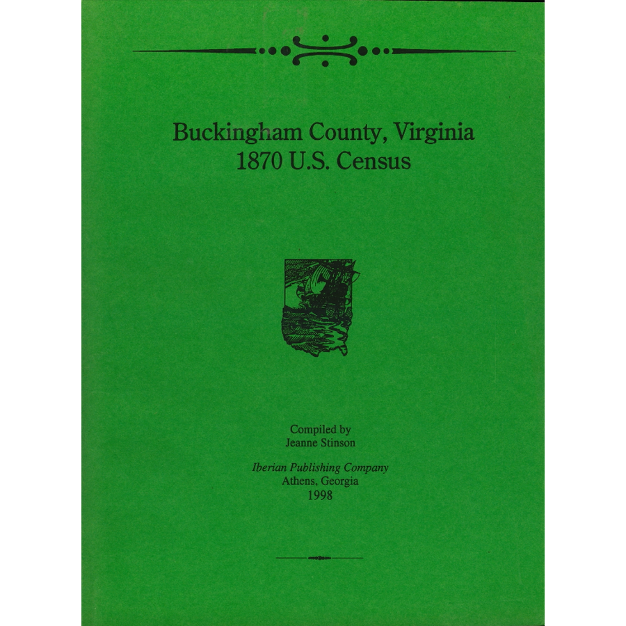 Buckingham County, Virginia 1870 U.S. Census