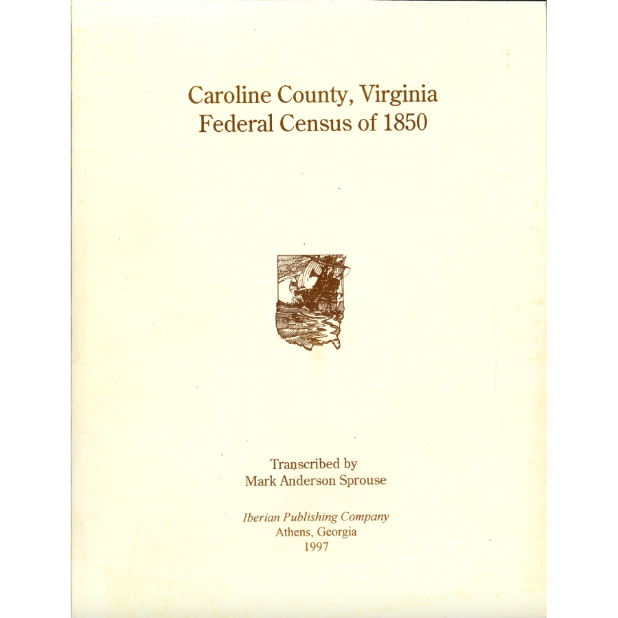1850 Caroline County, Virginia Census