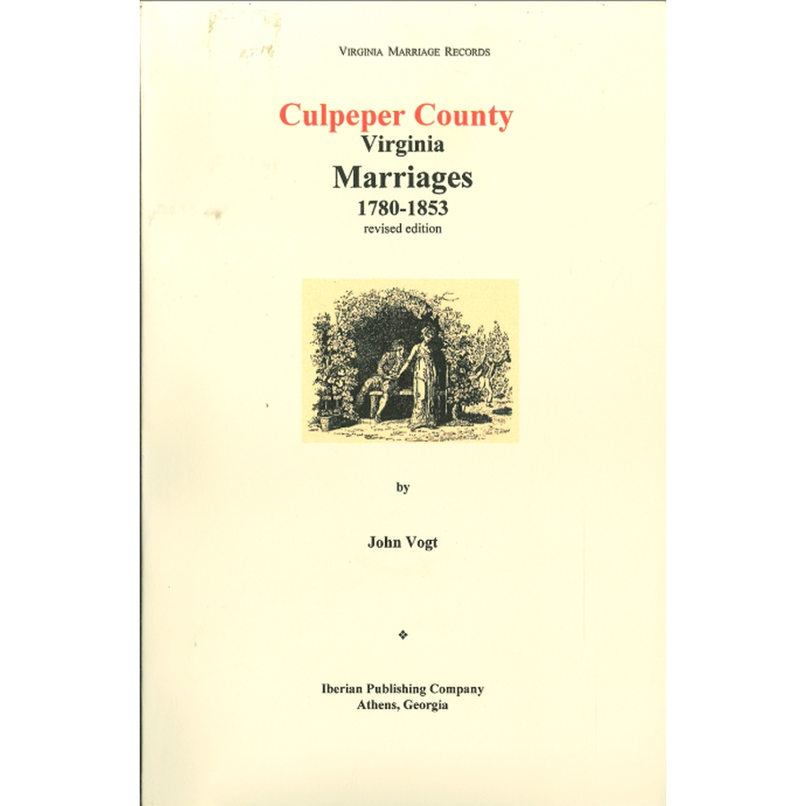 Culpeper County, Virginia Marriages, 1780-1853