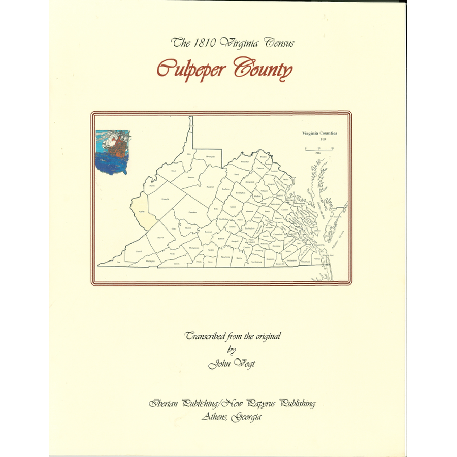 Culpeper County, Virginia Federal Census of 1810