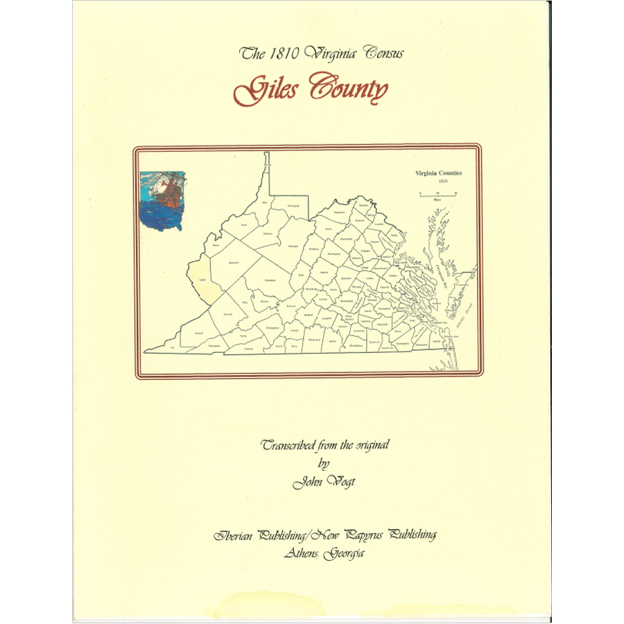 Giles County, Virginia Federal Census of 1810: A Transcription