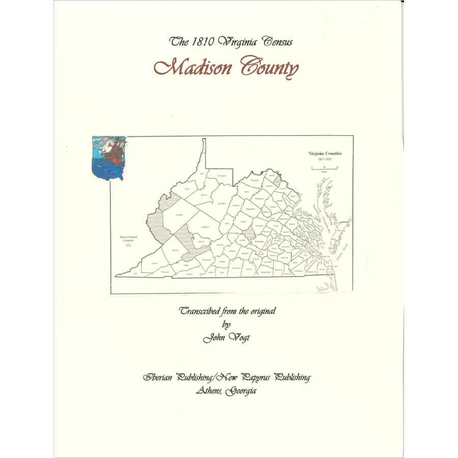 Madison County, Virginia 1810 Federal Census: A Transcription