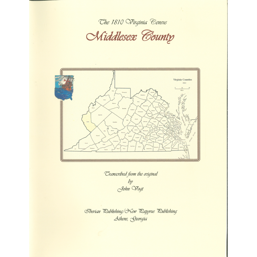 Middlesex County, Virginia 1810 Census