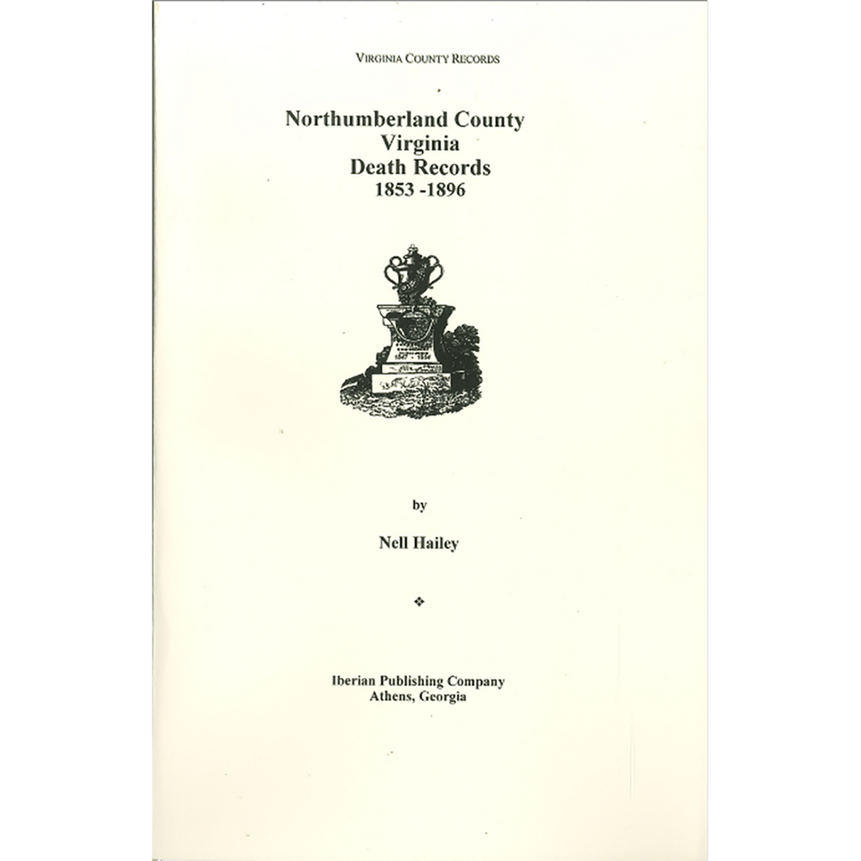 Northumberland County, Virginia Death Records, 1853-1896