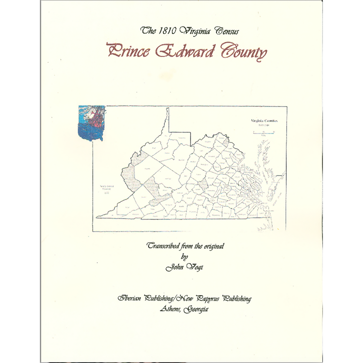 Prince Edward County, Virginia 1810 Federal Census: A Transcription