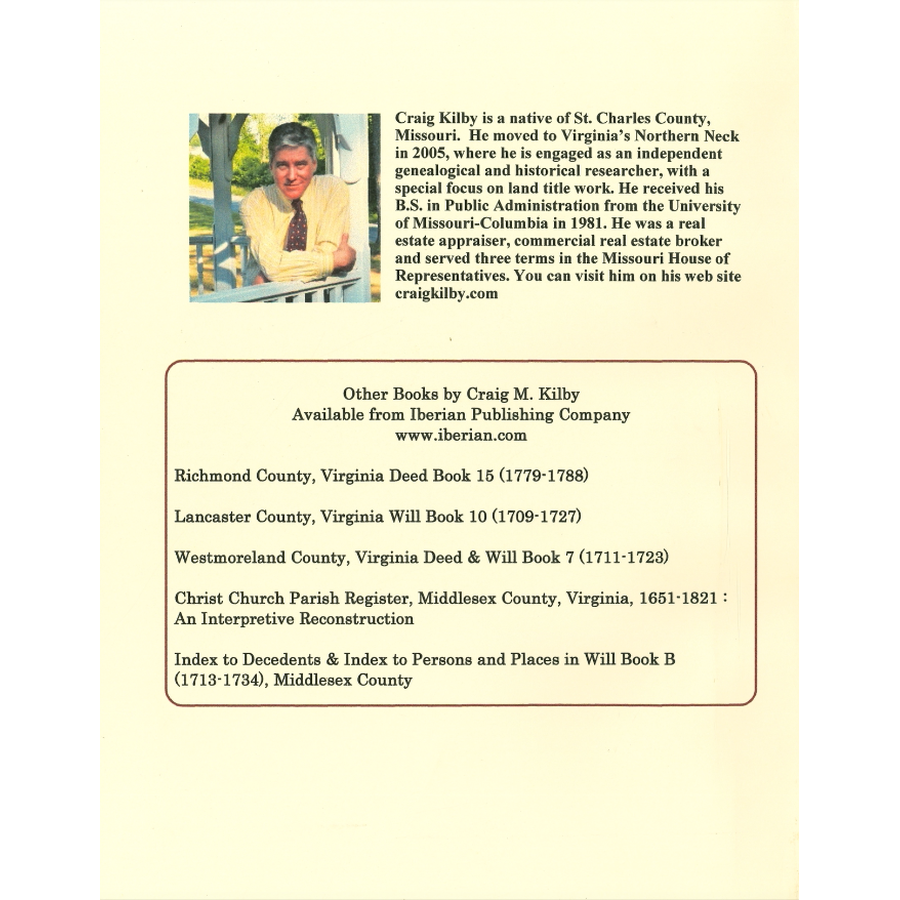 Richmond County, Virginia Deed Book 16, 1788-1793 back cover