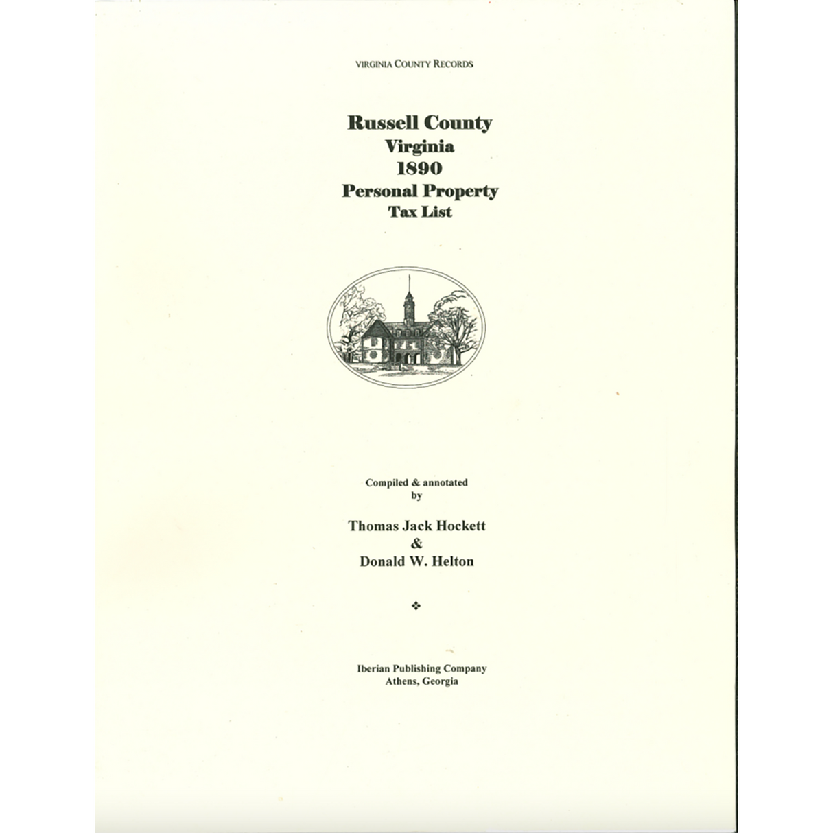 Russell County, Virginia 1890 Personal Property Tax Lists