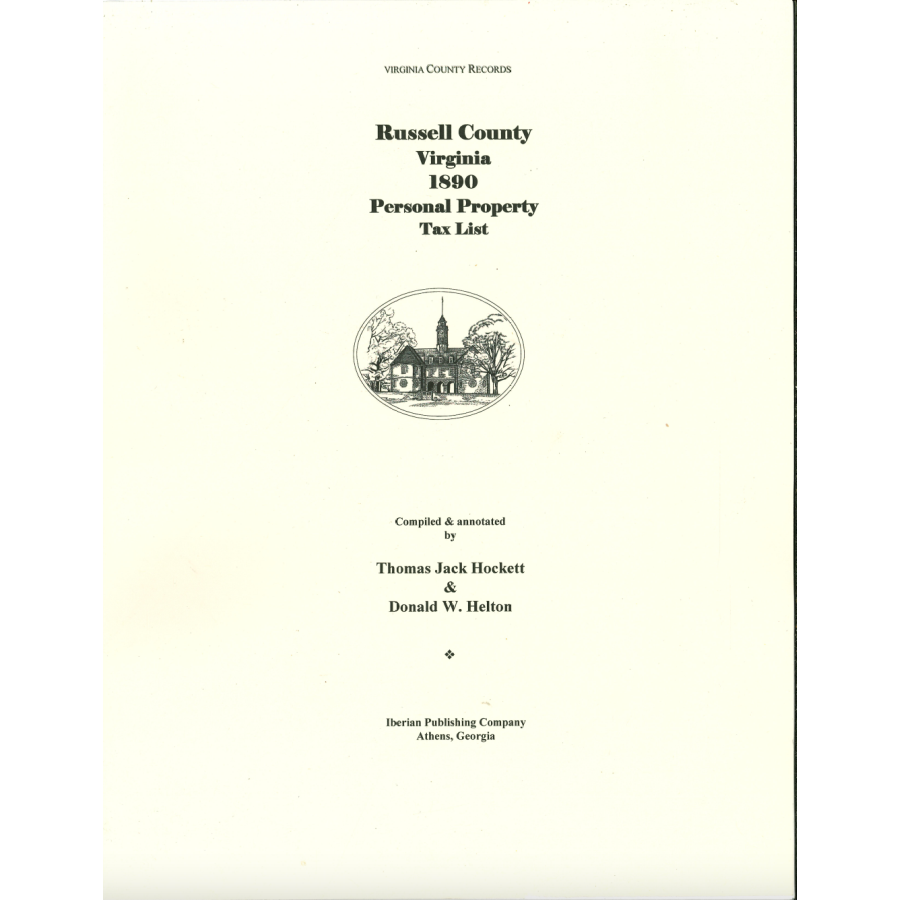 Russell County, Virginia 1890 Personal Property Tax Lists
