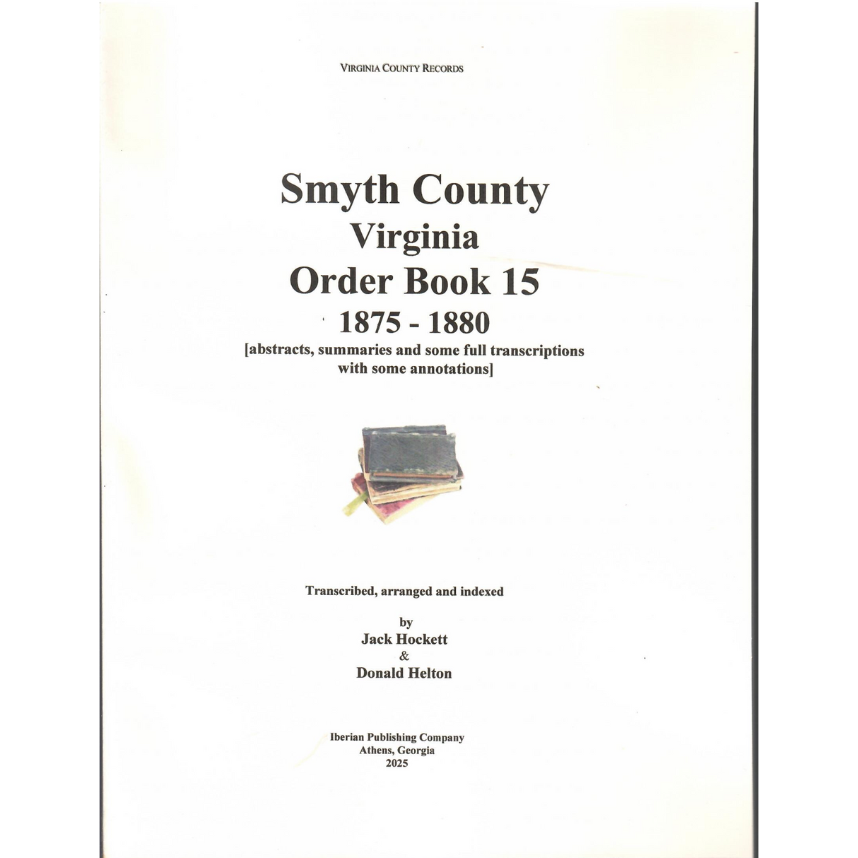 Smyth County, Virginia Order Book 15, 1875-1880
