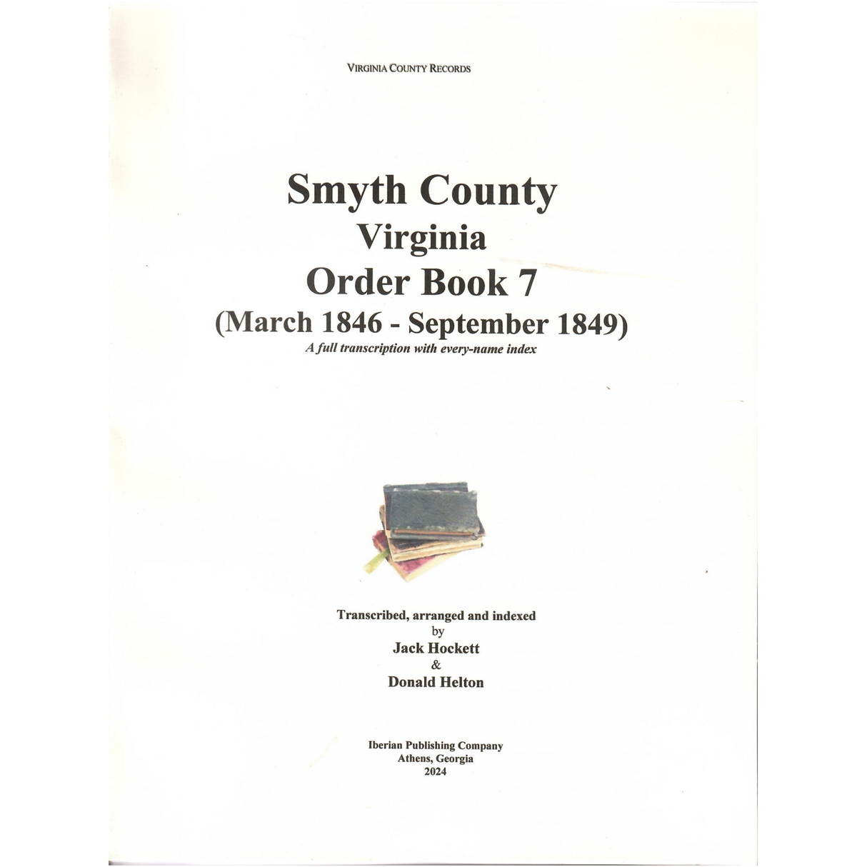 Smyth County, Virginia Order Book 7, 1846-1849