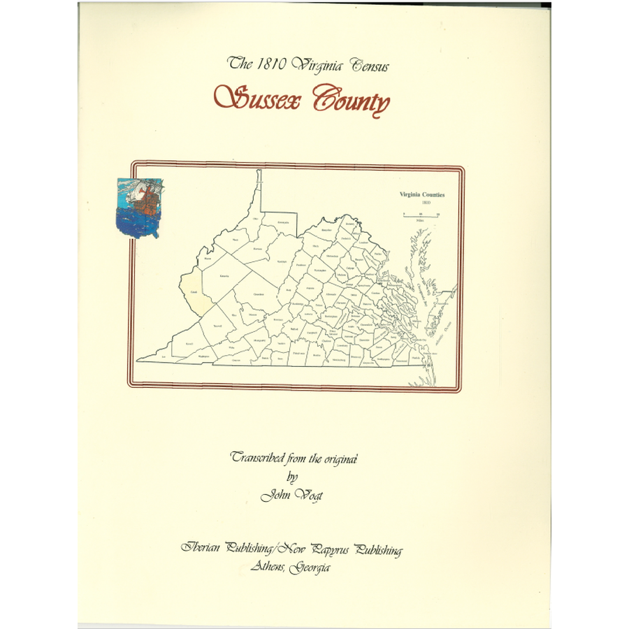 Sussex County, Virginia 1810 Census
