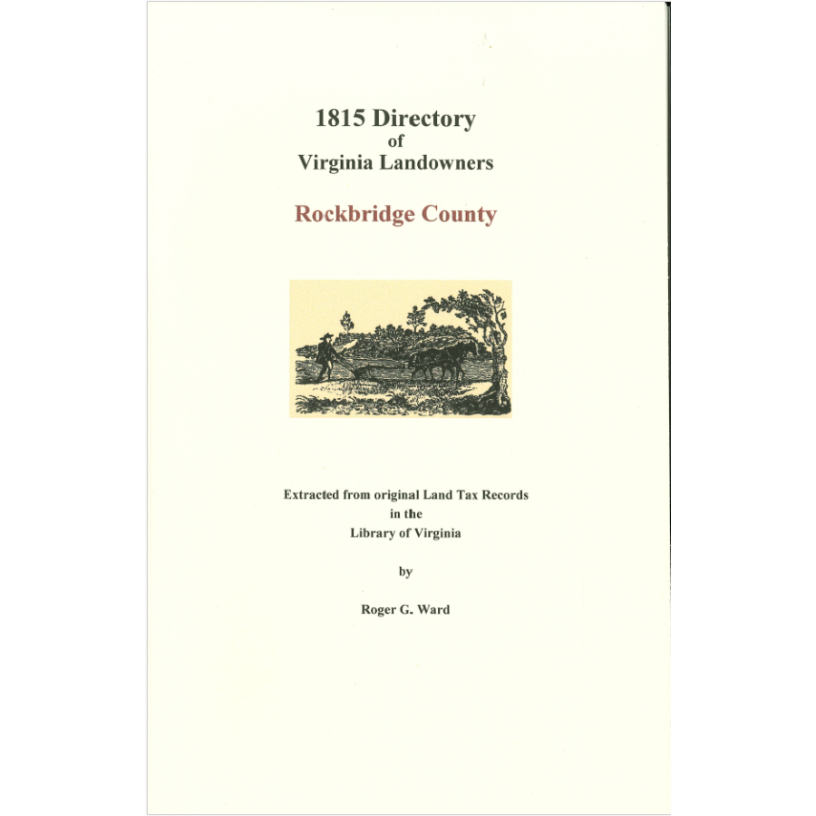 Rockbridge County, Virginia 1815 Directory of Landowners