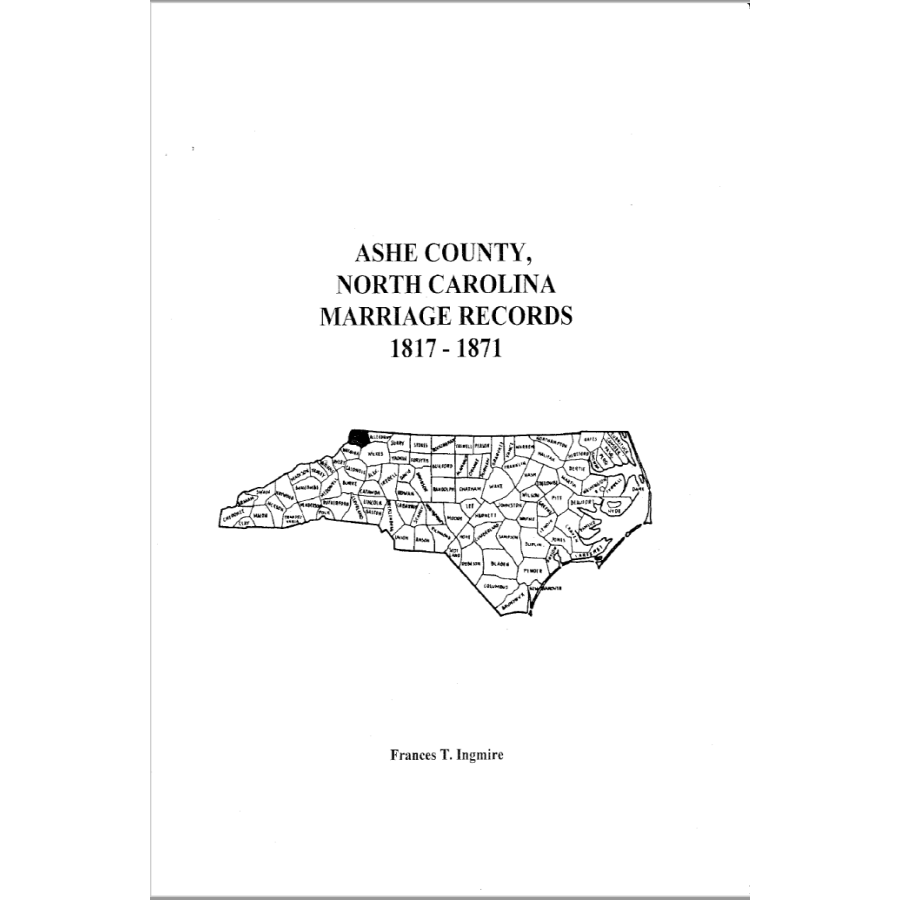 Ashe County, North Carolina Marriage Records, 1817-1871