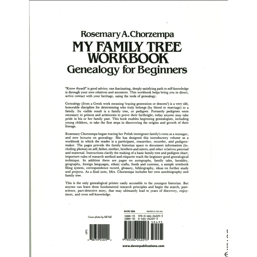 My Family Tree Workbook: Genealogy for Beginners back cover