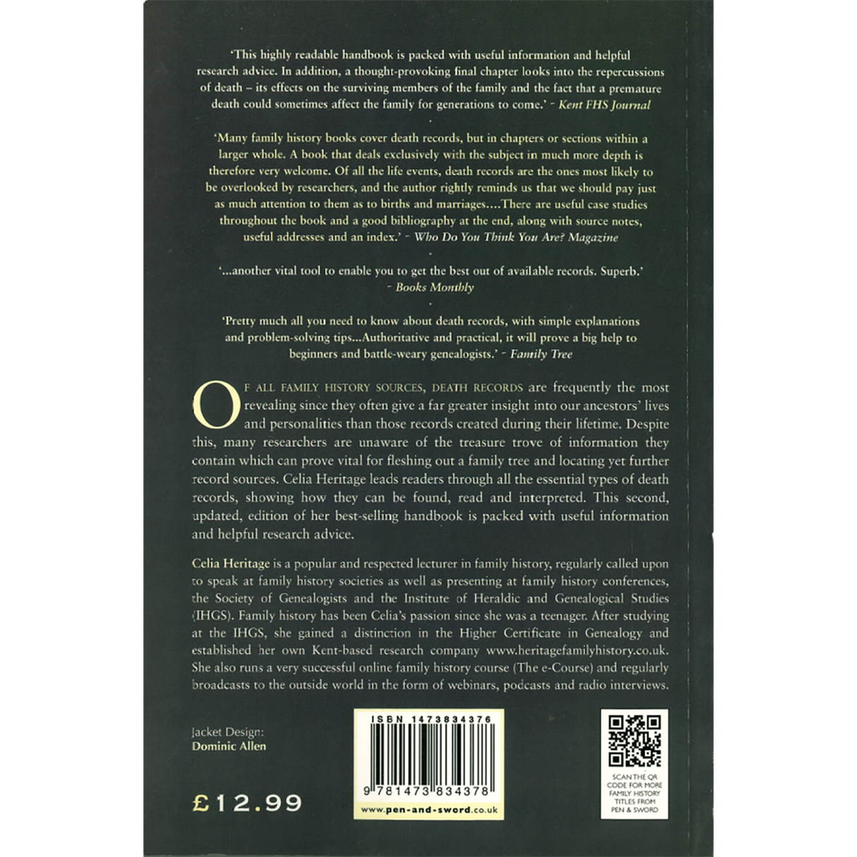 Tracing Your Ancestors Through Death Records: A Guide for Family Historians, Second Edition back cover