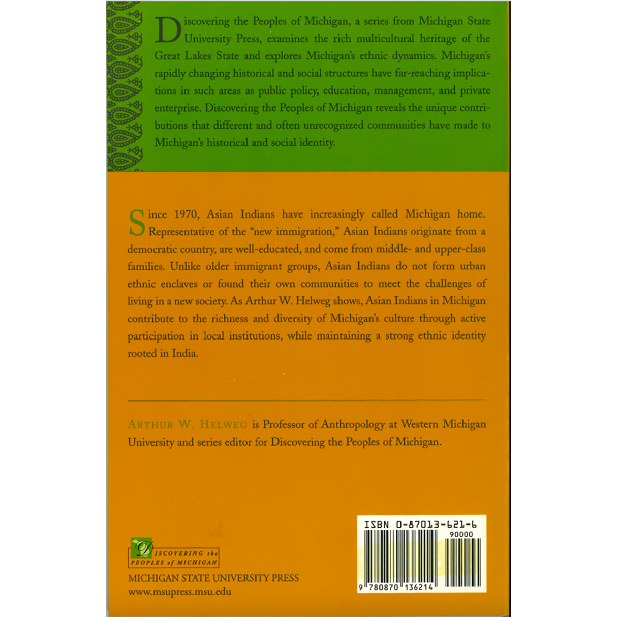 Asian Indians in Michigan back cover