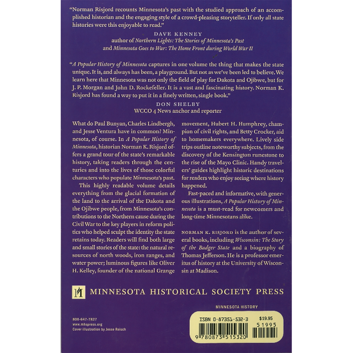 A Popular History of Minnesota back cover