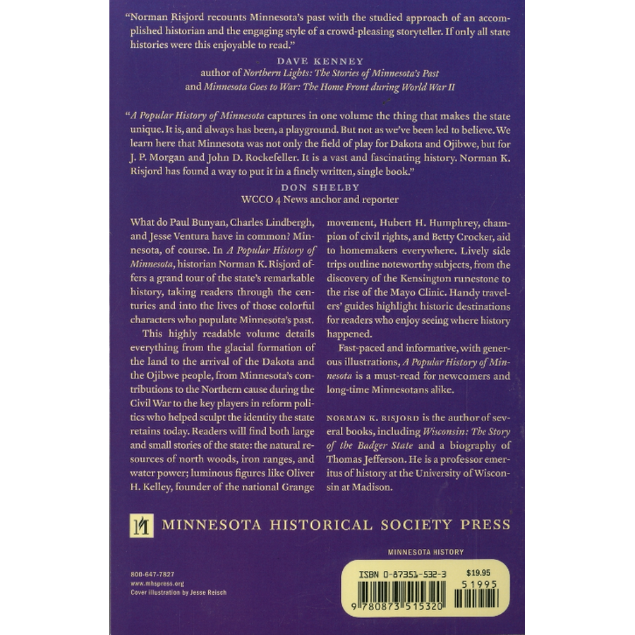 A Popular History of Minnesota back cover