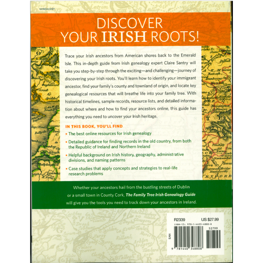 The Family Tree Irish Genealogy Guide (How to Trace Your Ancestors in Ireland) back cover