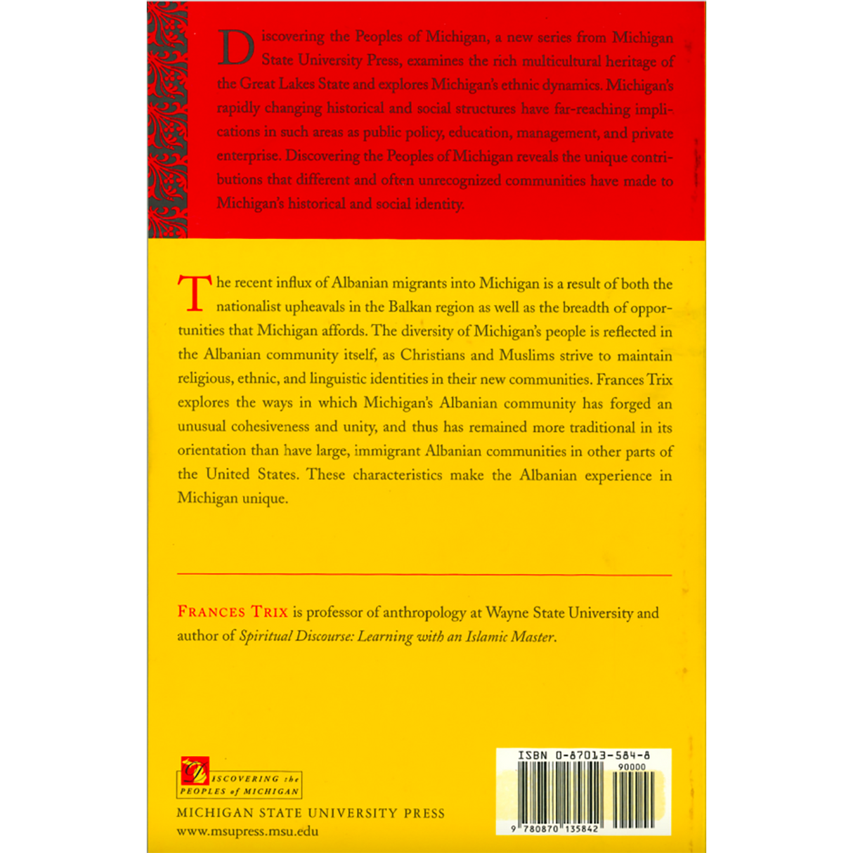 The Albanians in Michigan back cover