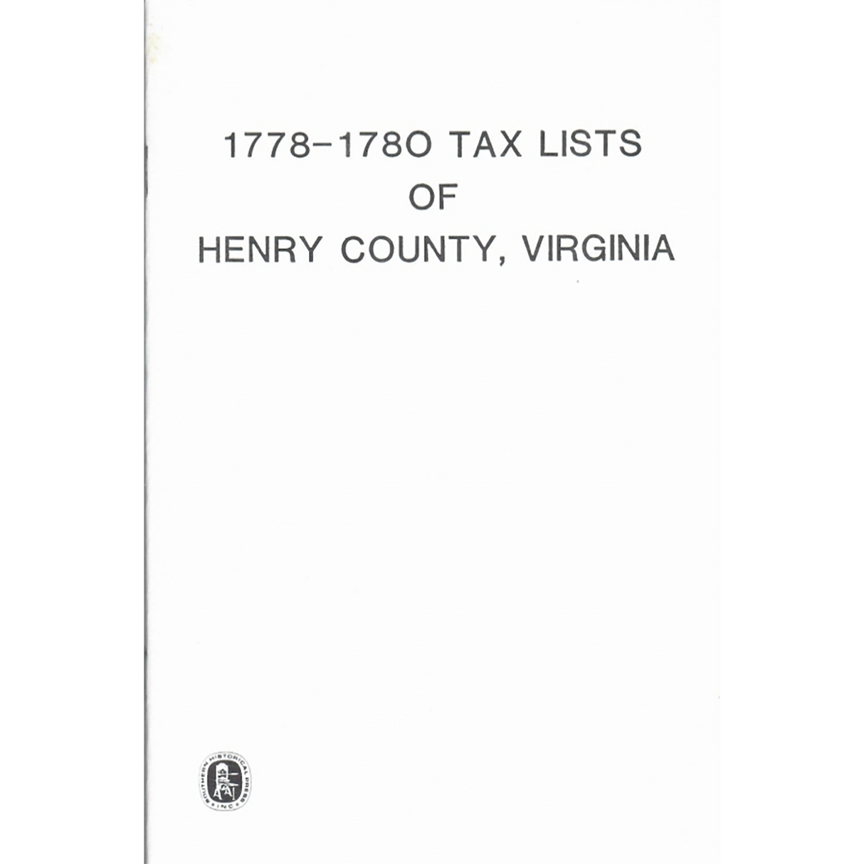 Tax Lists of Henry County, Virginia 1778-1780