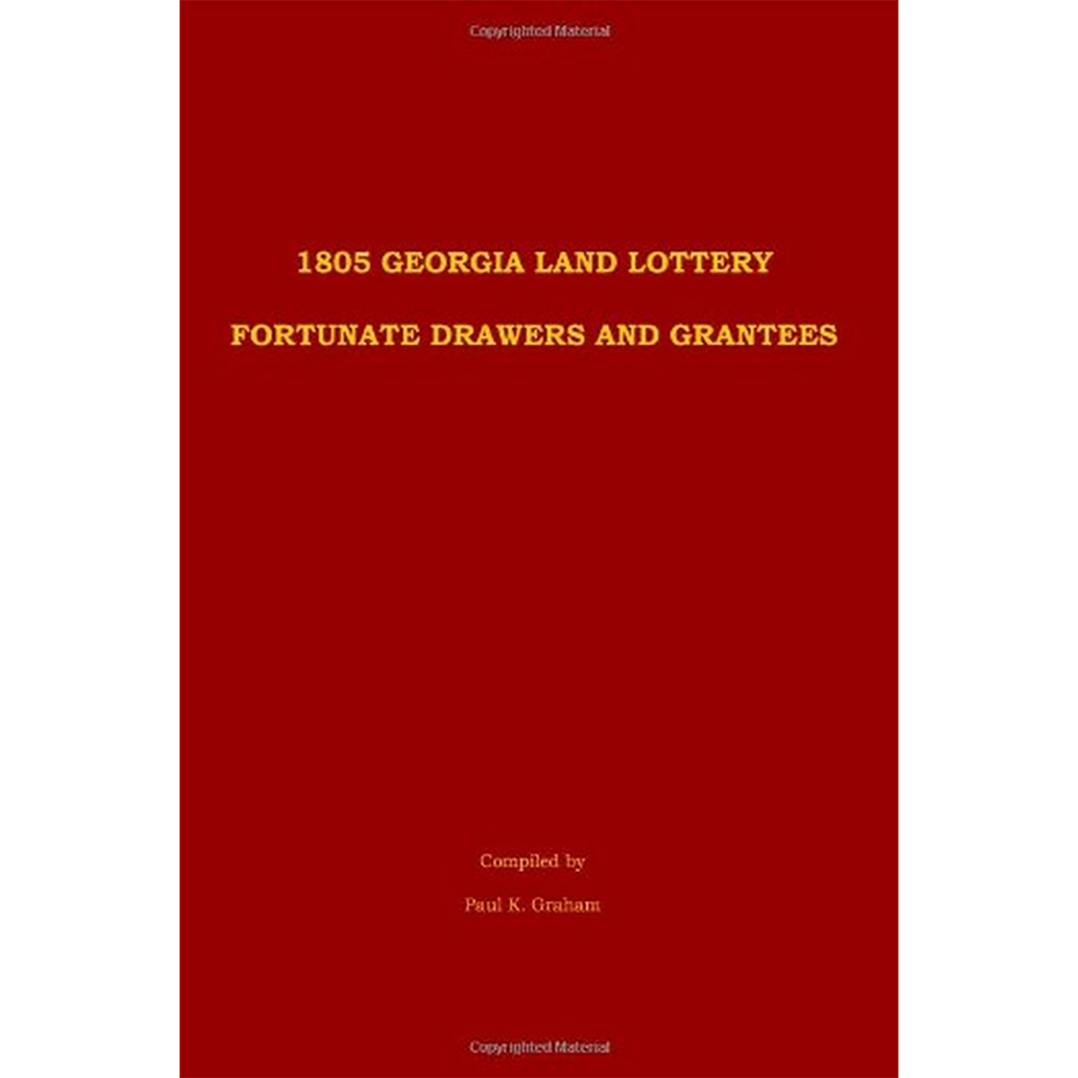 1805 Georgia Land Fortunate Drawers and Grantees