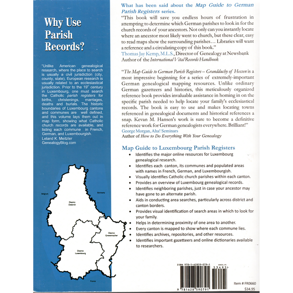 Map Guide to Luxembourg Parish Registers back cover
