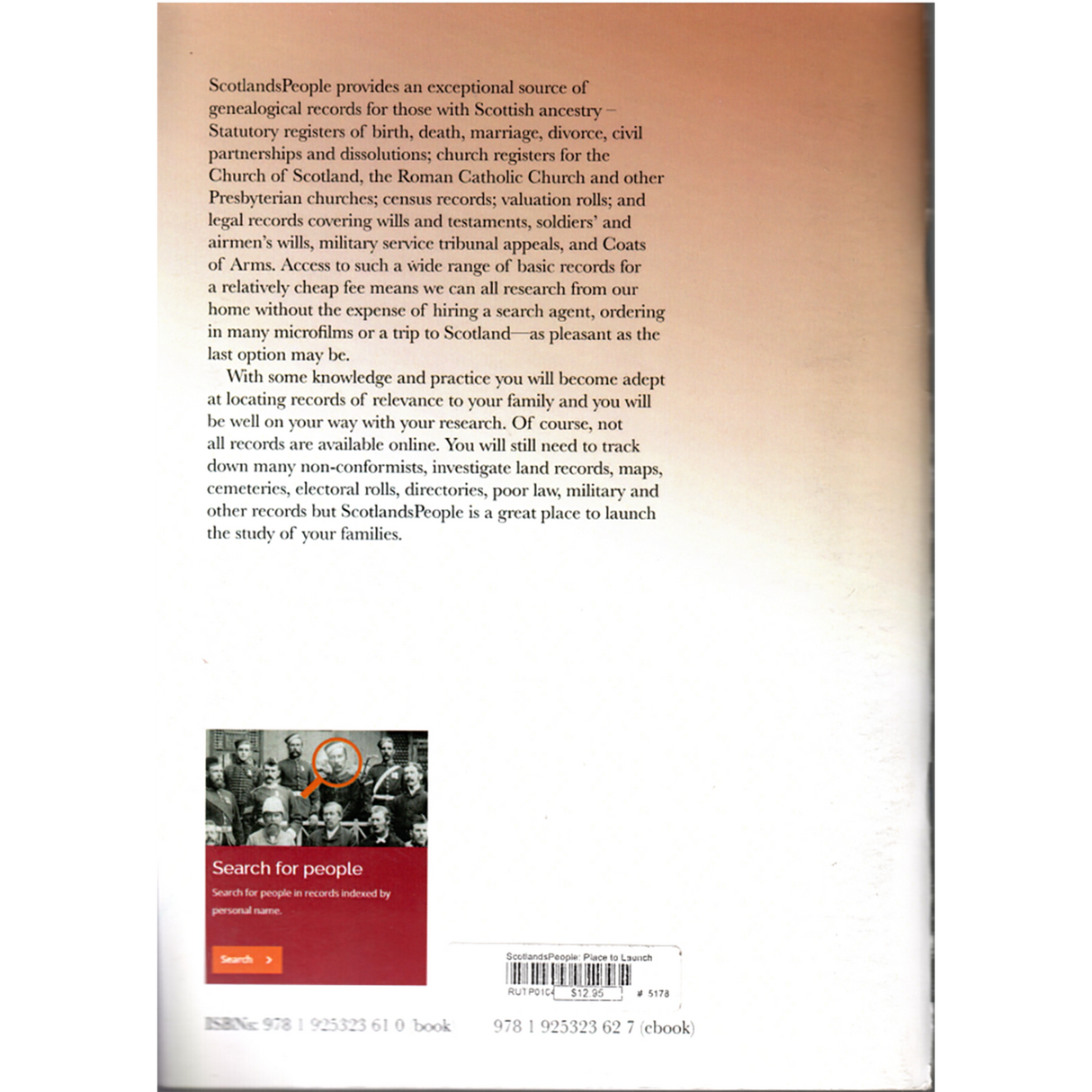 ScotlandsPeople: The Place To Launch Your Scottish Research, 3rd edition back cover