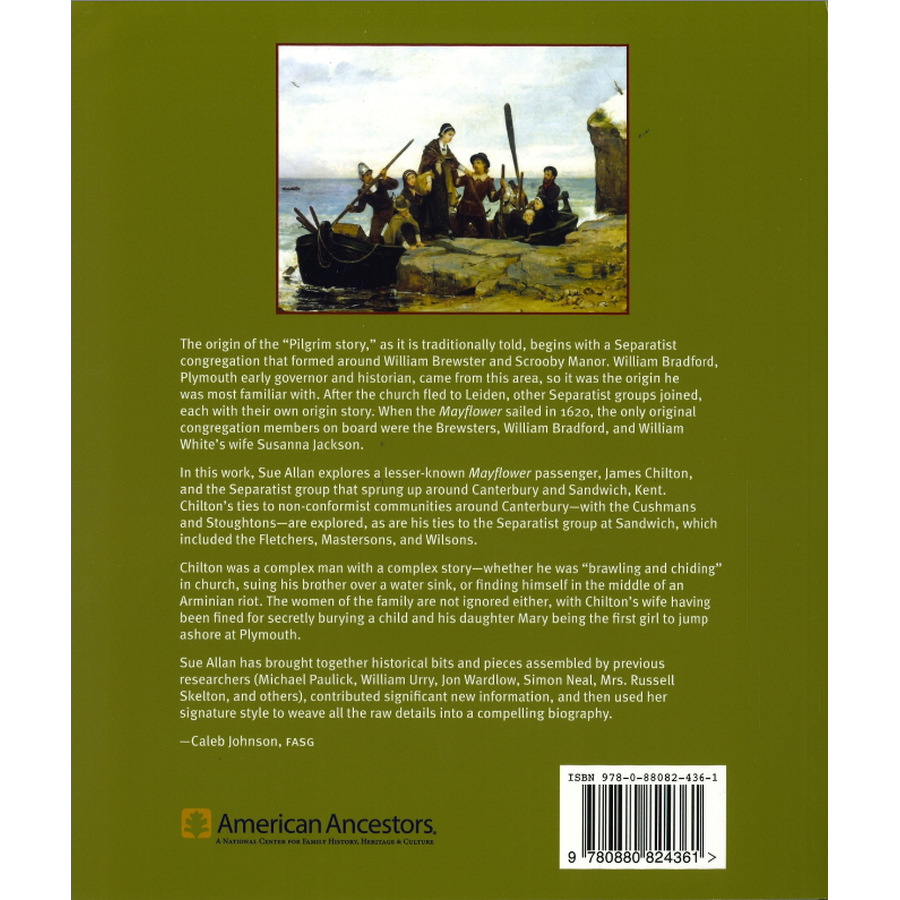 In Search of Mayflower Pilgrim James Chilton of Canterbury back cover