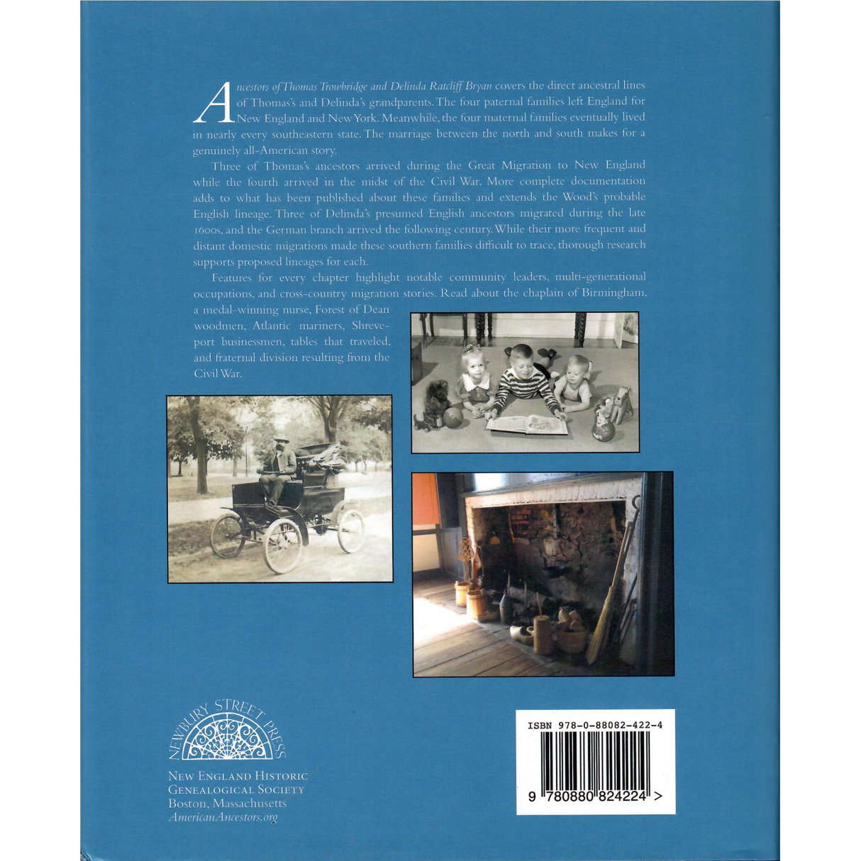 Ancestors of Thomas Trowbridge and Delinda Ratcliff Bryan back cover