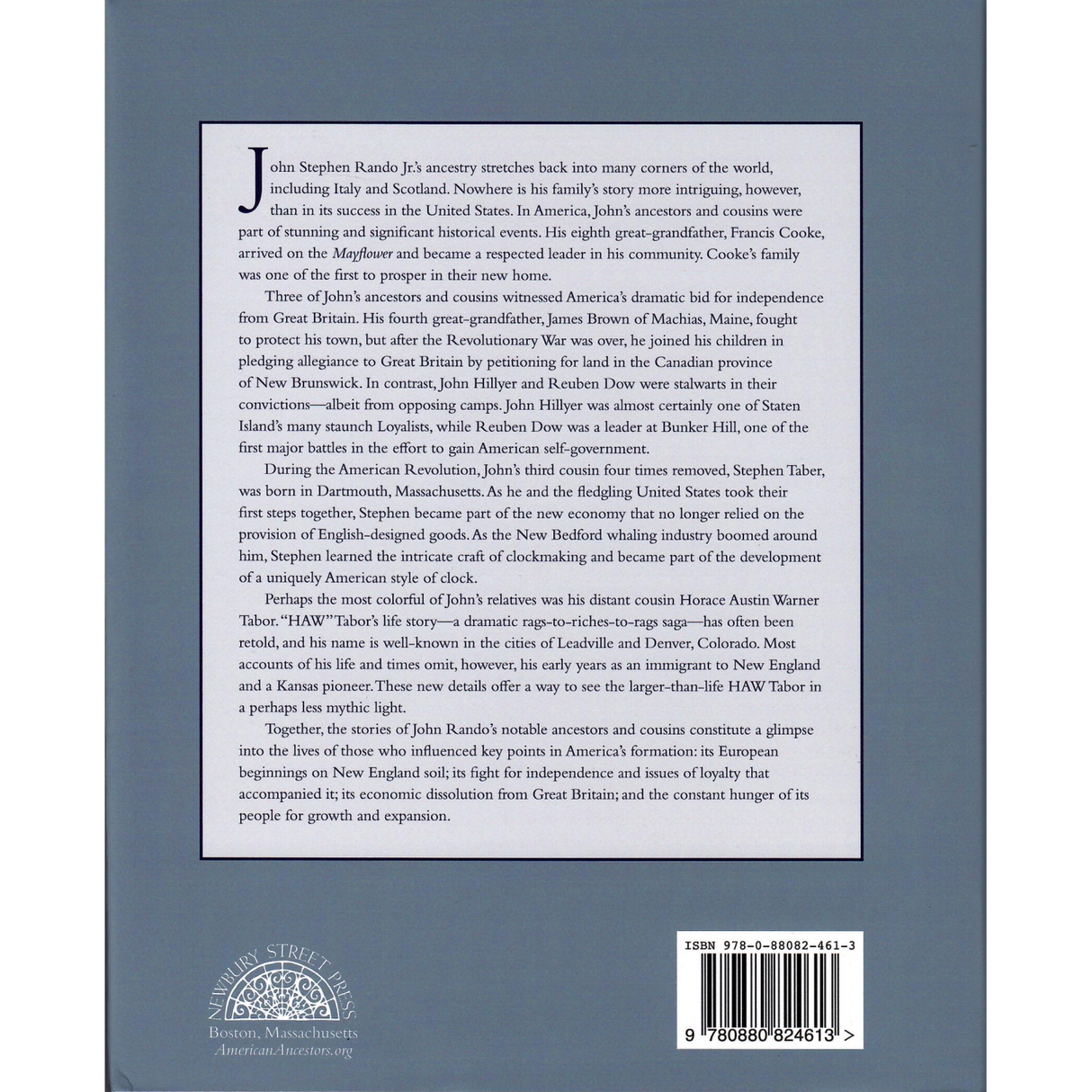 Ancestors of John S. Rando Jr. back cover