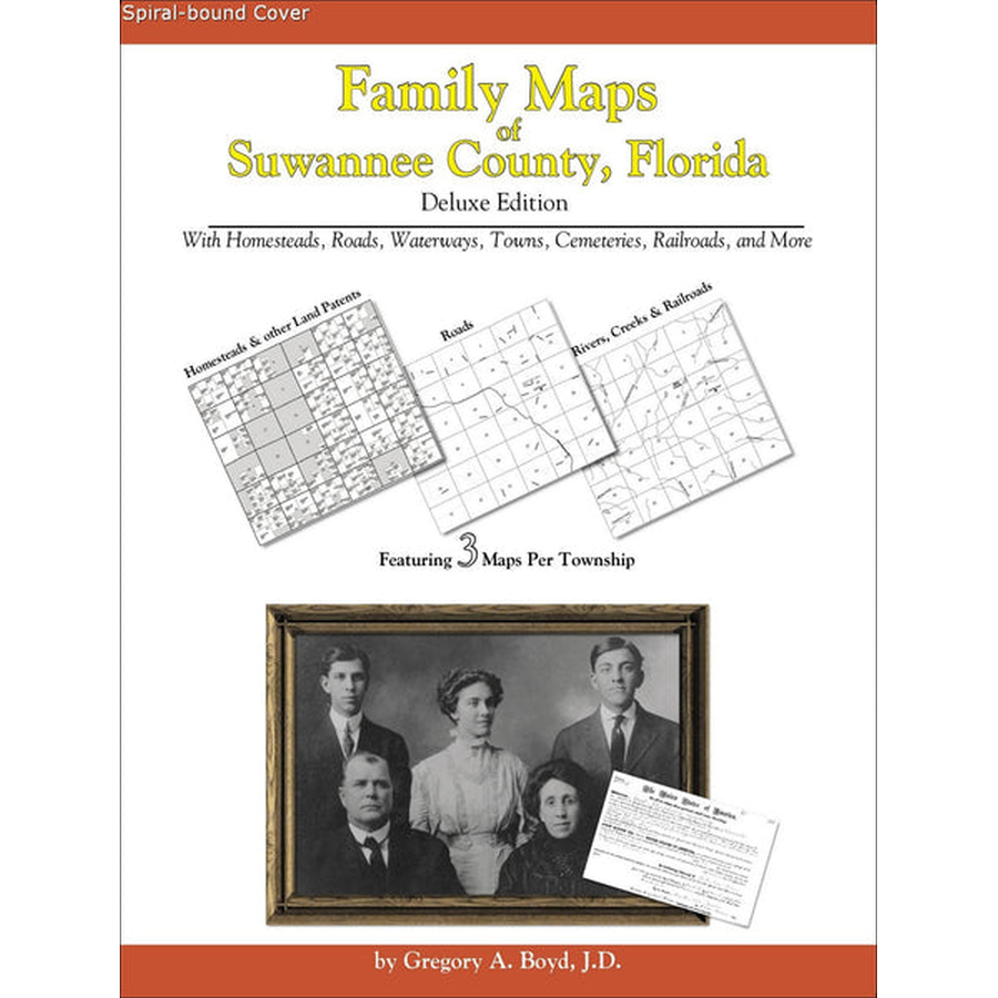 Family Maps of Suwannee County, Florida (Spiral book cover)