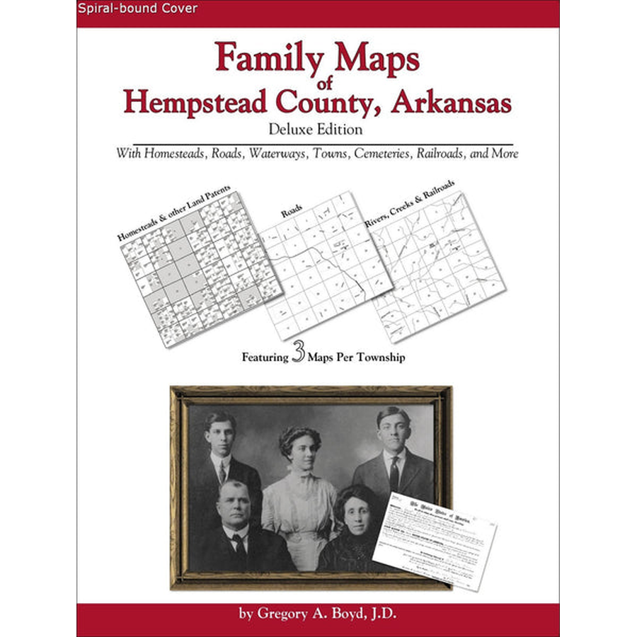Family Maps of Hempstead County, Arkansas (Spiral book cover)