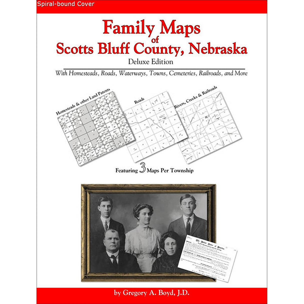 Family Maps of Scotts Bluff County, Nebraska (Spiral book cover)