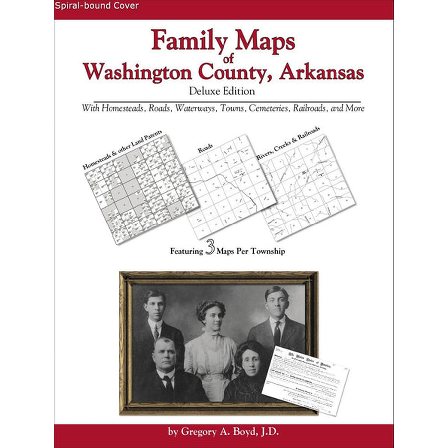 Family Maps of Washington County, Arkansas (Spiral book cover)