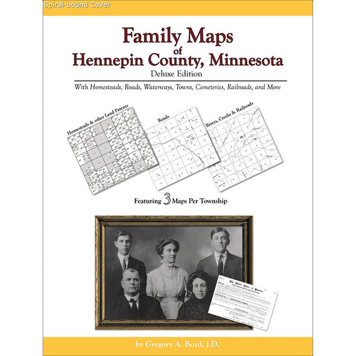 Family Maps of Hennepin County, Minnesota (Spiral book cover)