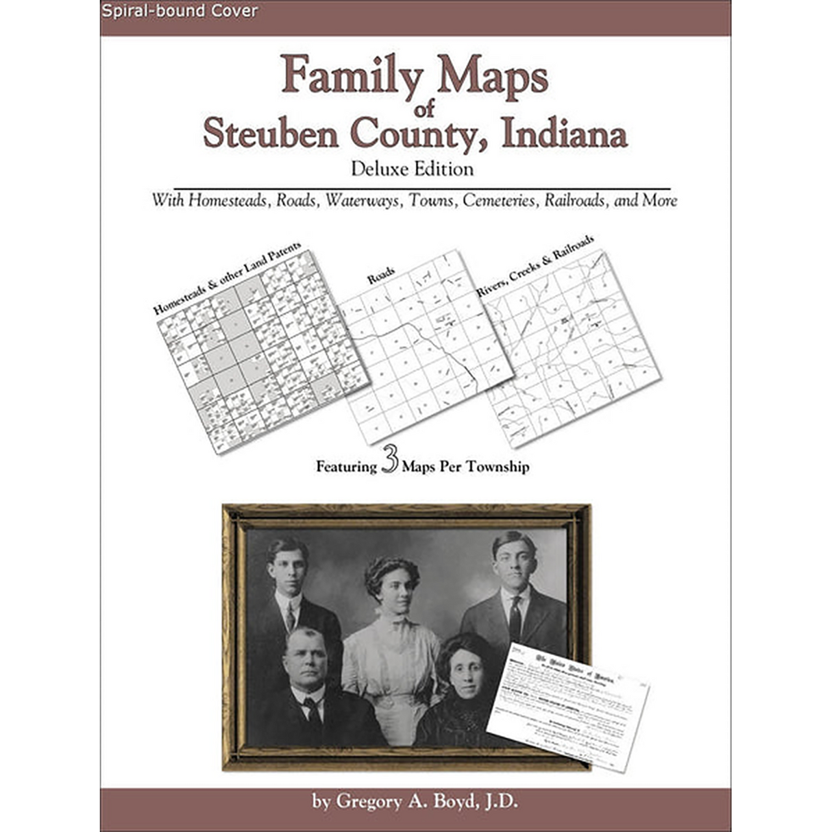 Family Maps of Steuben County, Indiana (Spiral book cover)