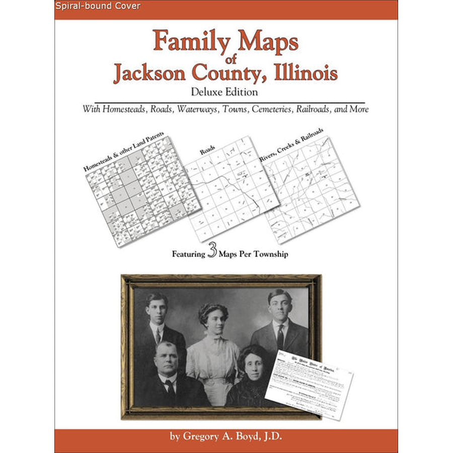 Family Maps of Jackson County, Illinois (Spiral book cover)