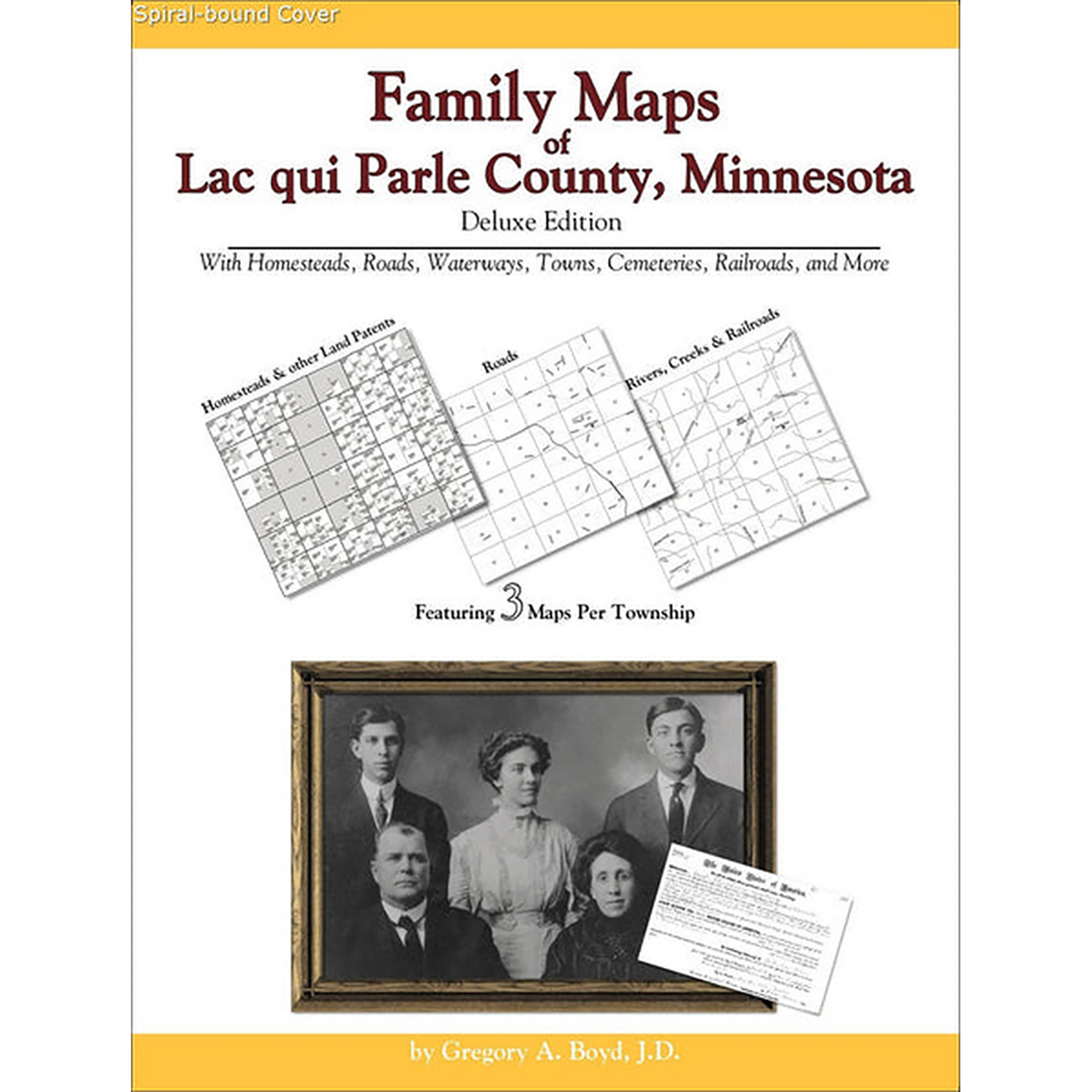 Family Maps of Lac qui Parle County, Minnesota (Spiral book cover)