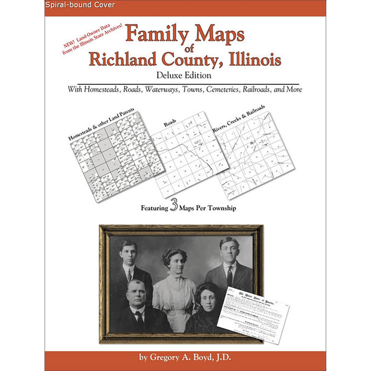 Family Maps of Richland County, Illinois (Spiral book cover)