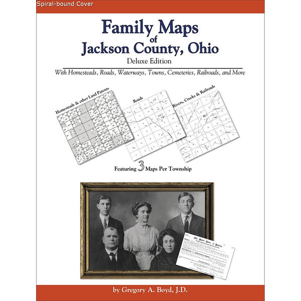 Family Maps of Jackson County, Ohio (Spiral book cover)