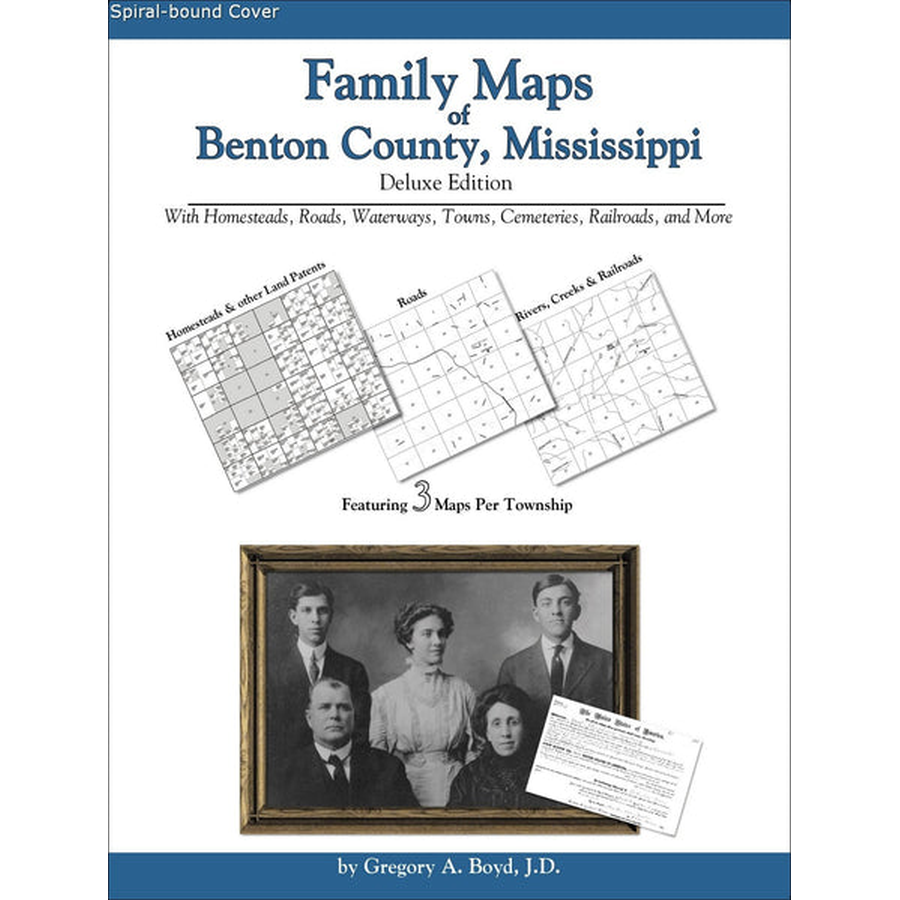 Family Maps of Benton County, Mississippi (Spiral book cover)