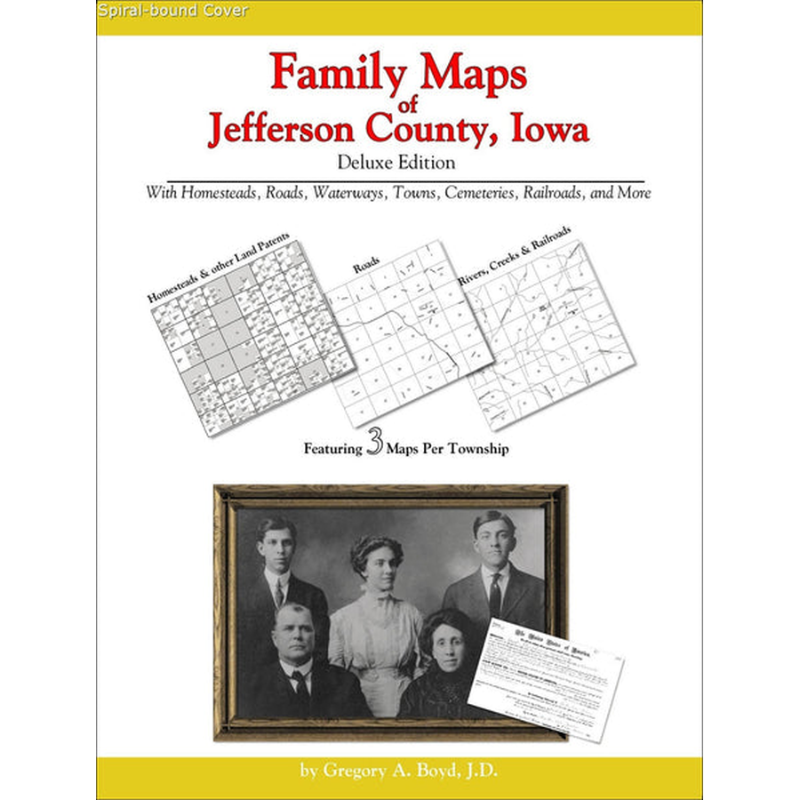 Family Maps of Jefferson County, Iowa (Spiral book cover)
