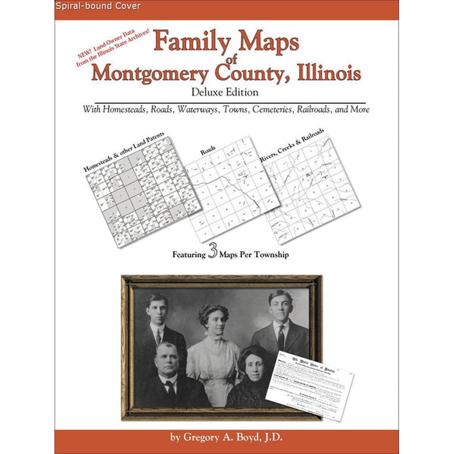 Family Maps of Montgomery County, Illinois (Spiral book cover)