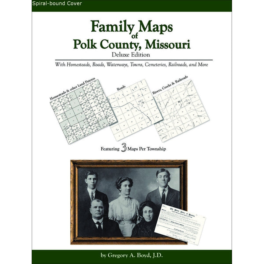 Family Maps of Polk County, Missouri (Spiral book cover)