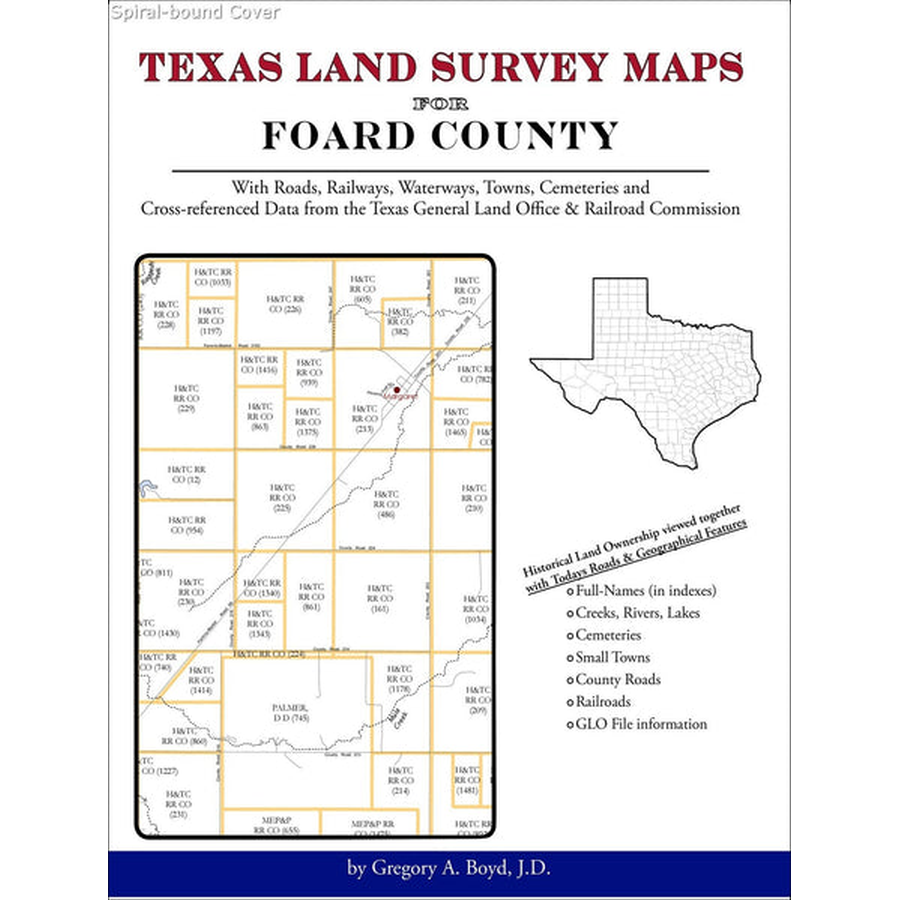Texas Land Survey Maps for Foard County (Spiral book cover)