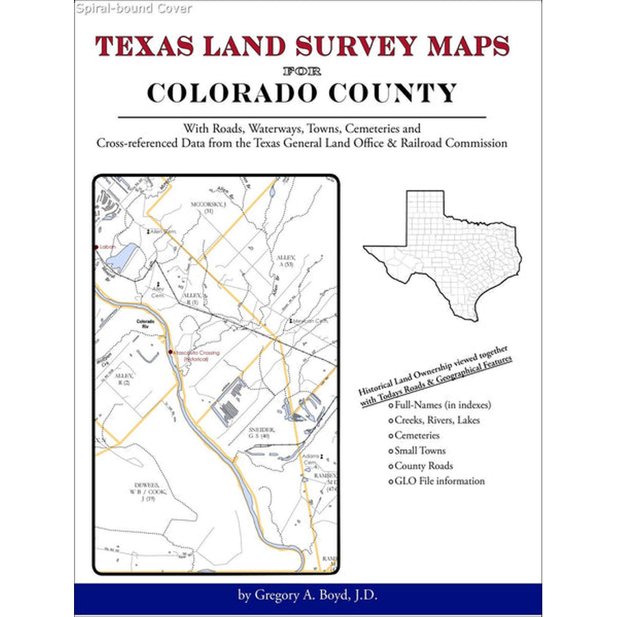 Texas Land Survey Maps for Colorado County (Spiral book cover)