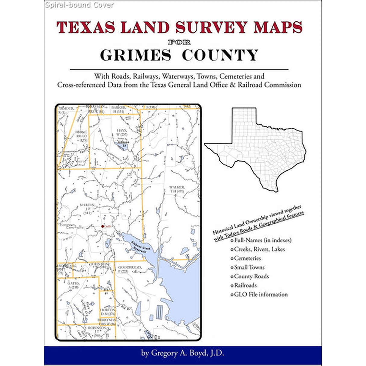 Texas Land Survey Maps for Grimes County (Spiral book cover)