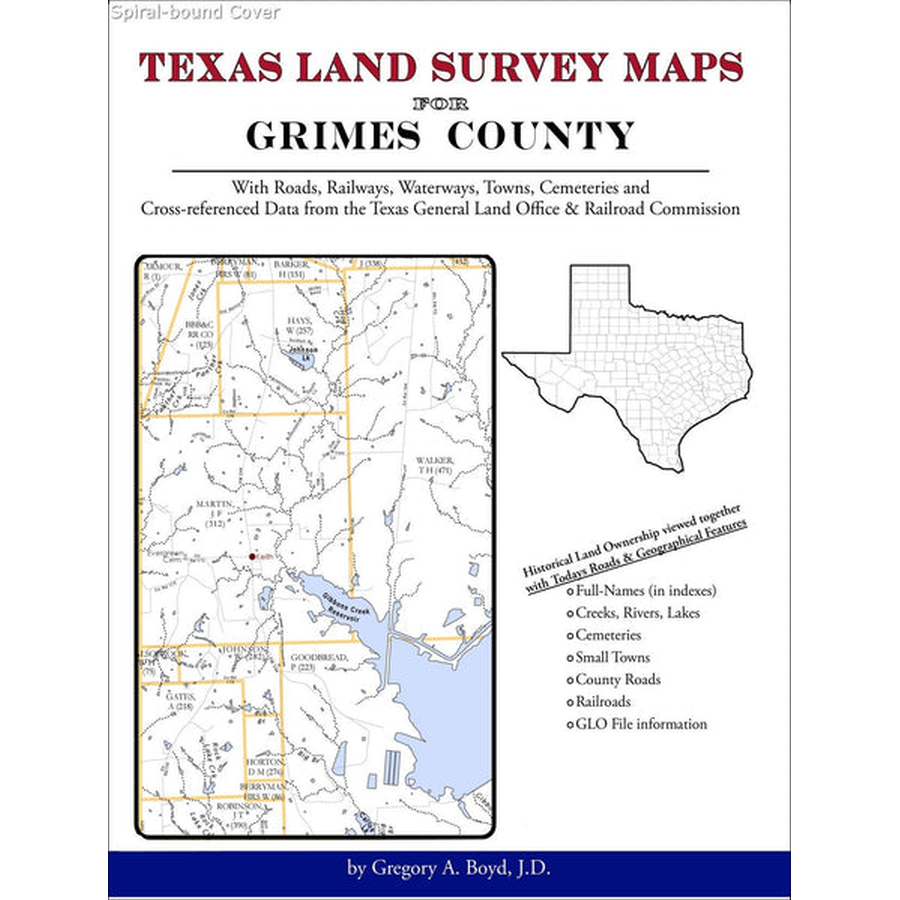 Texas Land Survey Maps for Grimes County (Spiral book cover)