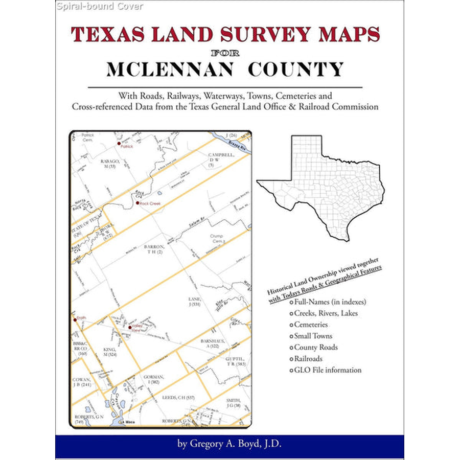 Texas Land Survey Maps for McLennan County (Spiral book cover)
